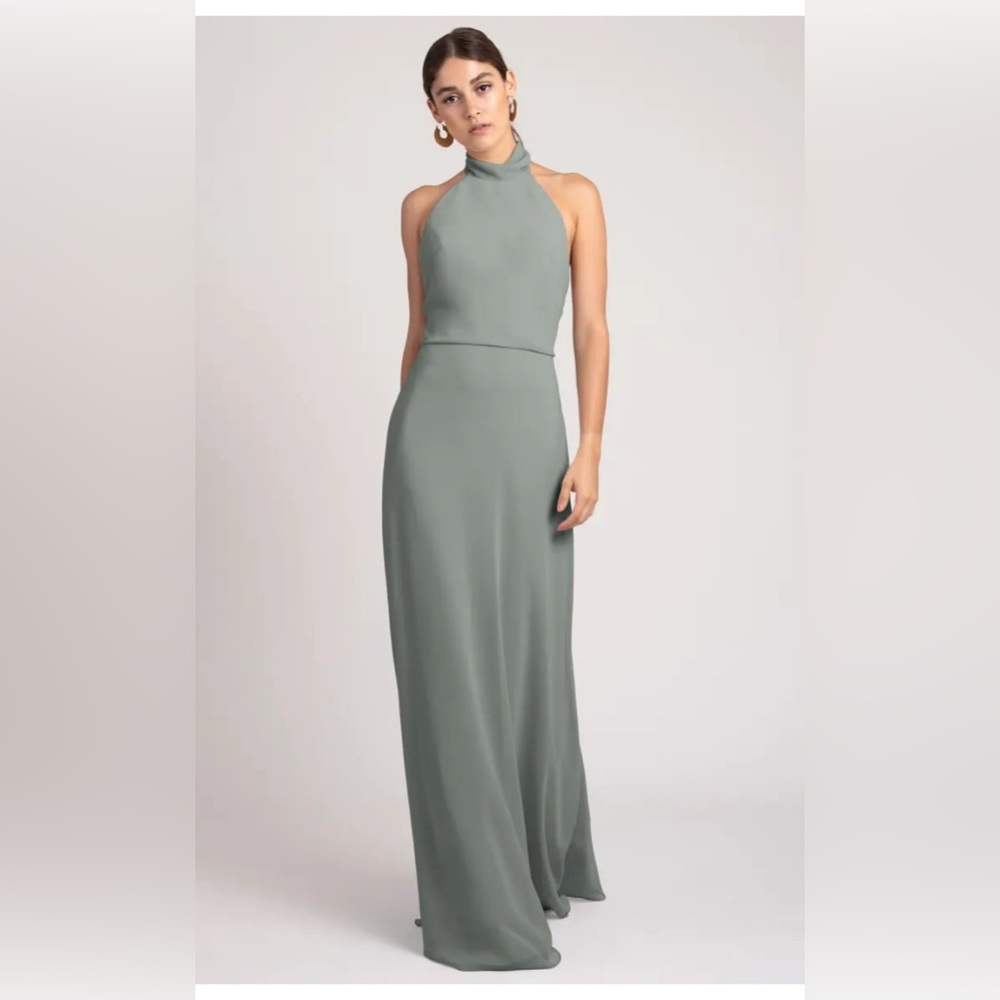 Jenny Yoo Brett Bridesmaid Dress in Moss (style #12082)